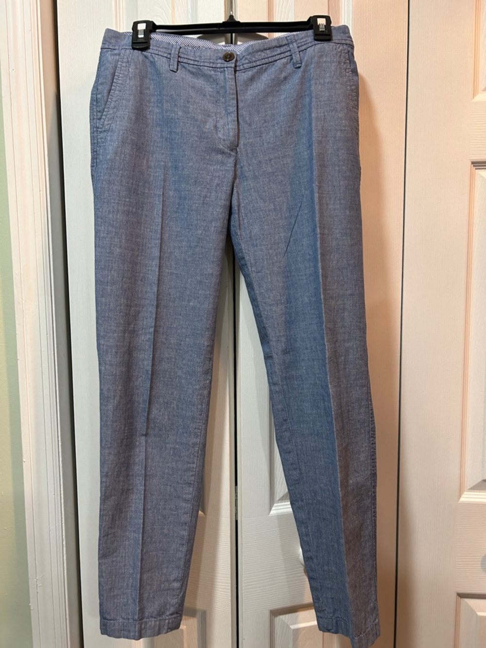 Talbots Light Blue Chambray Capris